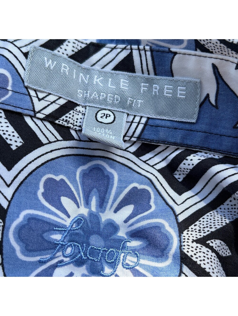 Foxcroft Wrinkle-Free Button-Up | Geo, 2P - Picture 4 of 4